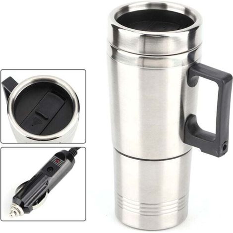 Bouilloire électrique pour voiture, tasse chauffante pour café et thé, 12 V, 350 ml + 150 ml – (1/4)
