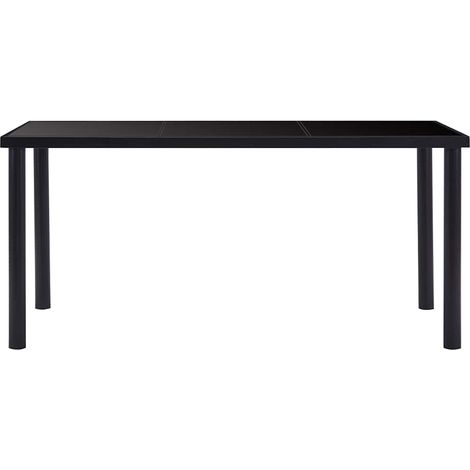 Maison Exclusive - Tavolo da Pranzo Nero 160x80x75 cm in Vetro Temperato (1/5)