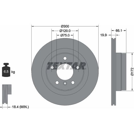 Lot de 2 Disques de frein Textar 92133003 BMW 34216764651 34216855007 6764651