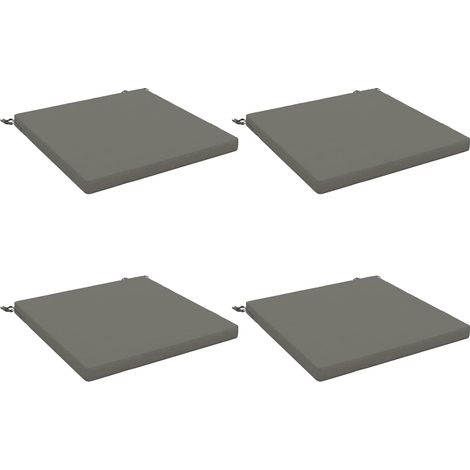 Coussins de siège 4 pièces SOEST 4 pc 100 % polyester Gris vidaXL