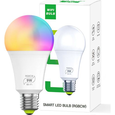 TP-Link Tapo Ampoule Connectée Wifi,Ampoule LED 9W 806Lm, RGBCW Multicouleur et Blanc Chaud, 2PCS (1/5)