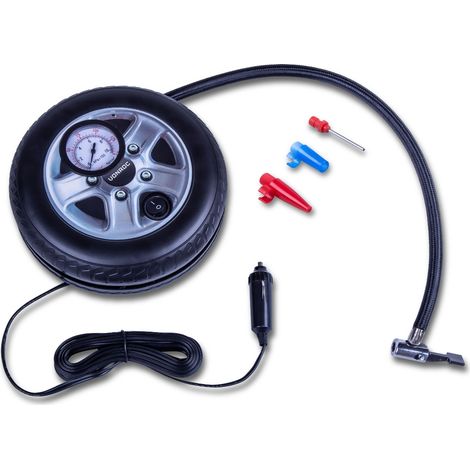 Mini Kompressor 12V – Mit Manometer – Max. 10 bar – inkl. 3 Adaptern (1/5)
