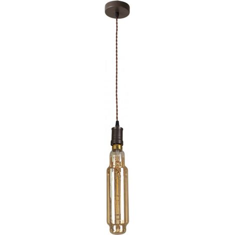 Colgante Elio 1xe27 Marron/ambar Bombilla  Incluida 8w 3000k 850lm Regx12x12 Cm (1/2)