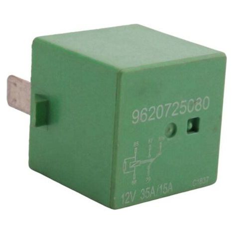 NALOOKAMIC Relais Ventilateur Radiateur 12V 35A 5 Broches Vert Compatible 206 207 306 307 406 407 807 (1/3)