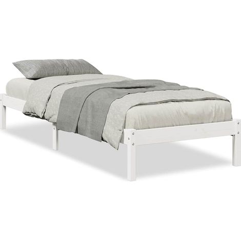 Maison Exclusive - Letto Extra Lungo senza Materasso Bianco 90x210 cm in Pino (1/5)