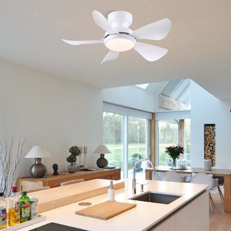Kviflon ventilateur de plafond LED blanc 81 cm, moteur DC, compact