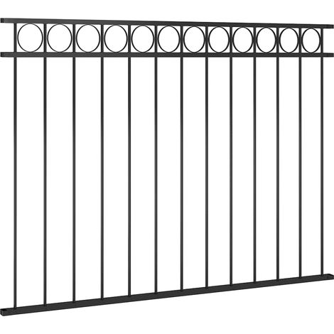 Maison Exclusive - Zaunelement ASSEN Stahl 1,7 x 1,2 m Schwarz
