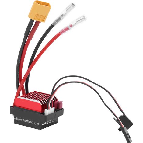 Contrôleur de vitesse électronique 360A pour voiture RC Crawler, bidirectionnel, à balais, étanche, prise ESCXT60 (1/5)