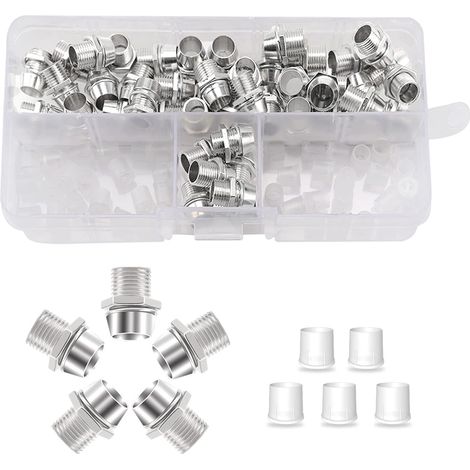 50 Pièces 5mm Métal Support de Diode LED, Supports de Lampe pour diodes, LED Encastrable Clip de Montage Support, Support de Diode de Douille de Lampe, Argent (1/5)