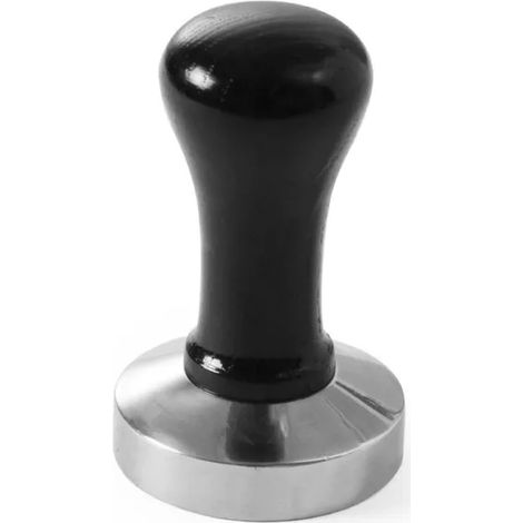 Tasseur à café en acier inoxydable avec manche en bois, diamètre 58 mm, outil de tassement pour café espresso compatible avec machines à café standard (1/3)