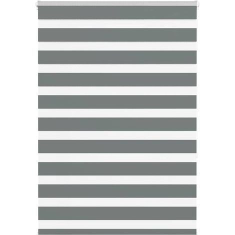 Doppelrollo Dunkelgrau 110x150 cm Stoffbreite 105,9 cm Polyester