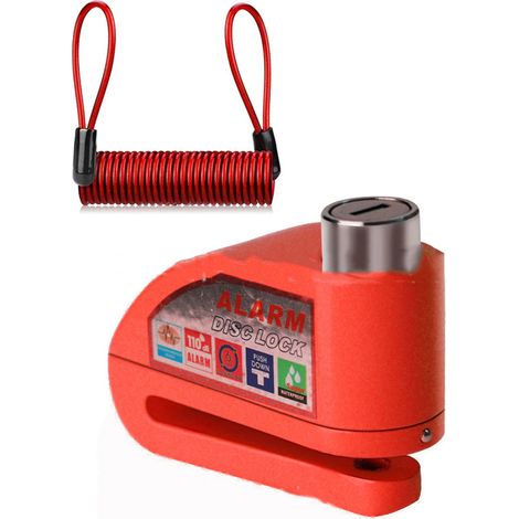 Antivol de disque de frein pour moto avec alarme 110 dB, antivol de sécurité compatible motos, cyclomoteurs, Vespas et motos de cross (1/5)