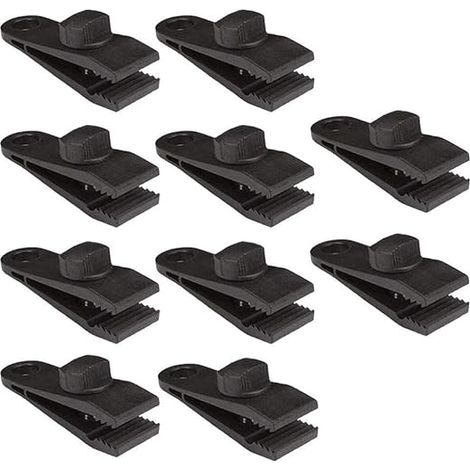 10 Stück Planenclips, 8 cm lange Kunststoff-Zeltclips, Markisenklemmen, Sofortbefestigung