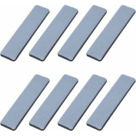 Schwerlast-Möbelgleiter, selbstklebende Teflonpads, rechteckig, vibrationsdämpfend, blau/schwarz, Supergleiter (8 Stück, 25 mm x 100 mm) (1/4)