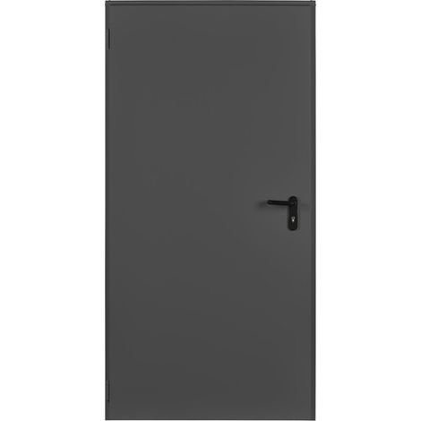 4M – Porte isolante métallique réversible 1000mm – Hauteur 2150mm – Isolation thermique 1,2 W/m²K – Applications locaux techniques chauffés - RAL7016