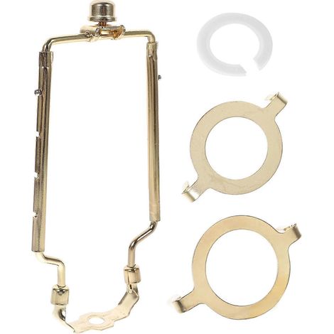 Support d'abat-jour en forme de selle pour lampe de table, doré, 21,30 x 10,00 x 2,00 cm, fixation réglable, 1 jeu, doré - 21,30 x 10,00 x 2,00 cm - doré (1/2)