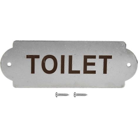 Panneau d'avertissement en acier inoxydable pour clôture, portail, maison, jardin et WC, avec vis de fixation incluses (1/5)