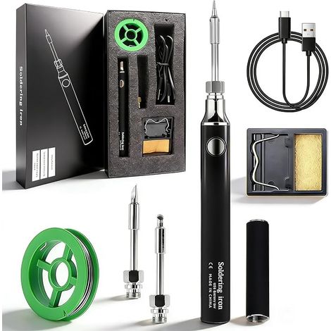 USB Wireless Soldering Iron Kit, 3 Levels, Black (1/5)