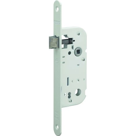 THIRARD - Lot de 50 serrures NF encastrables pour porte intérieure, axe 40mm, bouts ronds, blanc - THIRARD