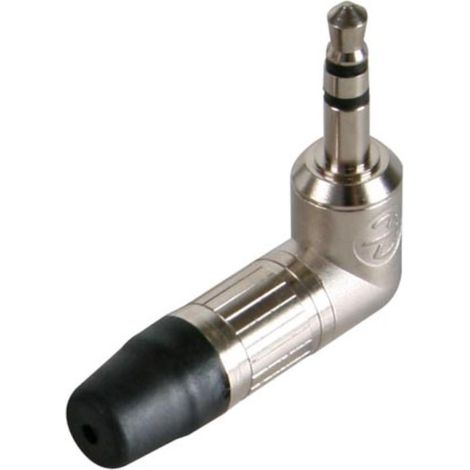 Conector JACK 3,5mm Macho Stereo ACODADO 90 Grados Carcasa Y Contactos De NÃ­quel
