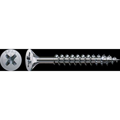 Caja de 100 unidades de tornillo para madera con cabeza plana en Wirox 4,0x16mm Spax
