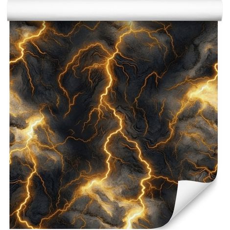 Papier peint aquarelle galaxie ocre et marron pour salon et chambre 50x1000 cm (1/5)