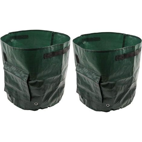 2 Pack Sac de Culture pour Pommes de Terre /10 Gallons - Sac pour Plantes PE pour Pommes de Terre, Carottes et Tomates,35cm x 50cm (1/5)
