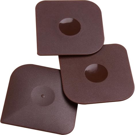 Set di raschietti per pentole e piatti, raschietto da cucina in plastica e nylon (marrone) (1/5)