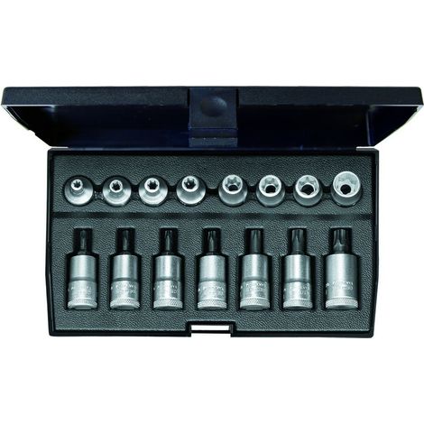 Jeu de tournevis 3/8" 15 pces TORX interieur-exterieur (1/3)