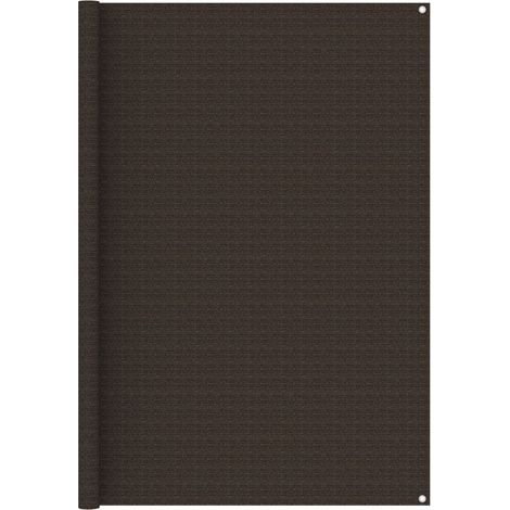 Tapis extérieur Tapis de tente Tapis de Camping 200x400 cm Marron 93736 (1/4)