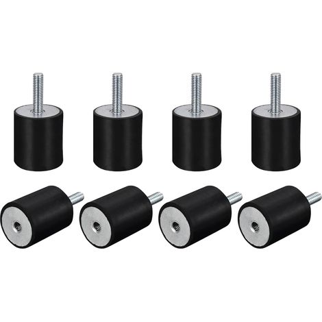 Silent Bloc M6 Mâle/Femelle Support Caoutchouc D20xH25mm 8pcs (1/5)