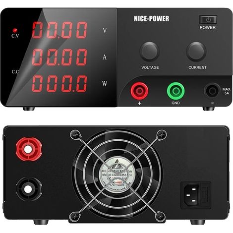 Alimentation, Tension Réglable, Affichage Numérique, 30V 30A, NOIR, 220V (1/2)