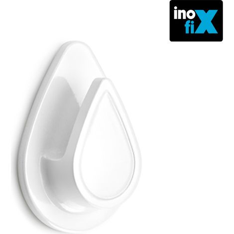 Wasserfester Kleiderbügel mit weißem Tropfen, Modell 2193-2-000, INOFIX-Blister