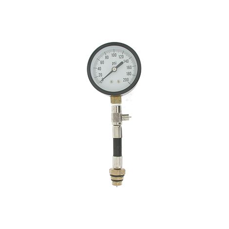 Manometer zur Kompressionskontrolle für Benzinmotoren mit direkter Ablesung von 0 bis 21 kg/cm² – Für Zündkerzengewinde