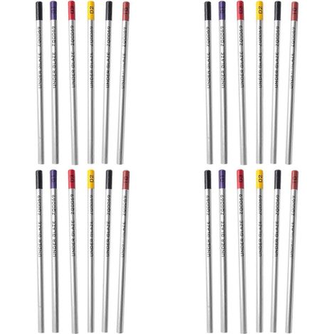 24 crayons à sous-glaçure, crayons à sous-glaçure pour poterie, crayon à sous-glaçure de précision pour poterie (1/5)