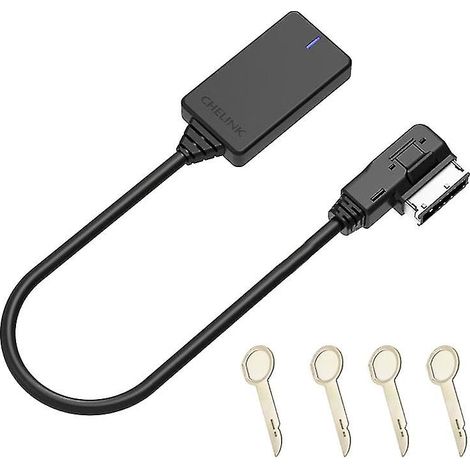 Adaptateur Bluetooth auxiliaire sans fil MMI pour audio et musique en voiture (compatible Audi A3, A4, B8, B6, Q5, A5, A7, R7, S5)