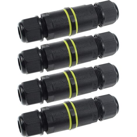 Boîte de Derivation étanche, Connecteur électrique éxterieur IP68 Etanche boîtier de Jonction Ø 3.5mm-7mm (4 pcs)-Fei Yu (1/5)