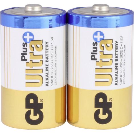 Batteria alcalina Ultra+ LR20 D 1.5V 2SZ - GP13AUP-U2 (1/5)