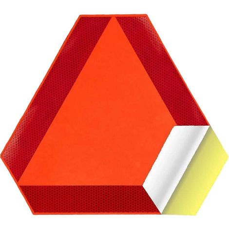 Autocollant triangulaire pour véhicule lent, destiné aux tracteurs agricoles. (1/5)