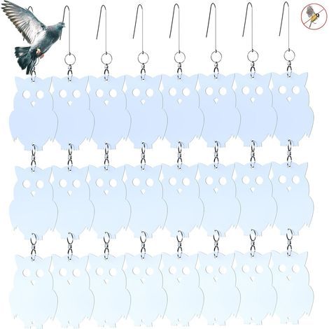 reflektierende Eulen-Vogelabwehr-PVC-Hütchen (46 x 7,1 cm) zur Schädlingsbekämpfung für Garten und Landwirtschaft (1/5)