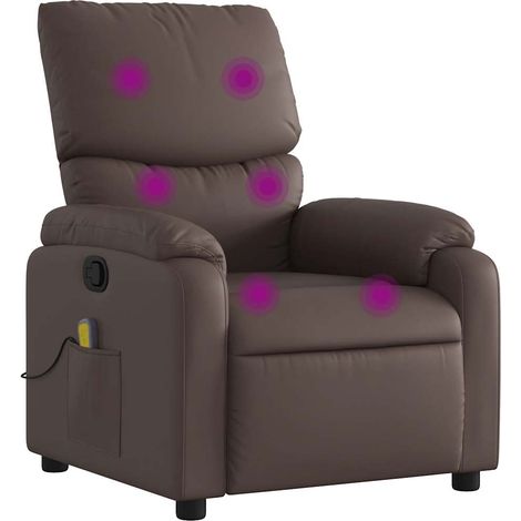 Maison Exclusive - Massagesessel Braun Kunstleder