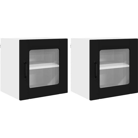 Meubles de Rangement,Armoire de cuisine 2 pcs Noir 40 x 31 x 40 cm Bois d'ingénierie CFW958576 (1/5)