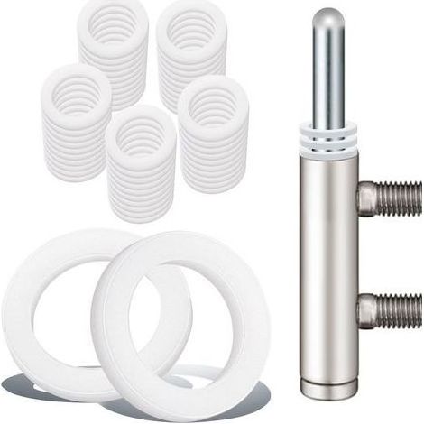 50 Pcs Rondelles Pour Gonds de Porte Cache Paumelles Entretoise Plastique 10,2 mm X 15 mm Bague Paumelle Rondelle Nylon Plate Gond pour Portail Exterieur Cache Gond Porte, 1mm 25Pcs & 2mm 25Pcs(Blanc) (1/5)