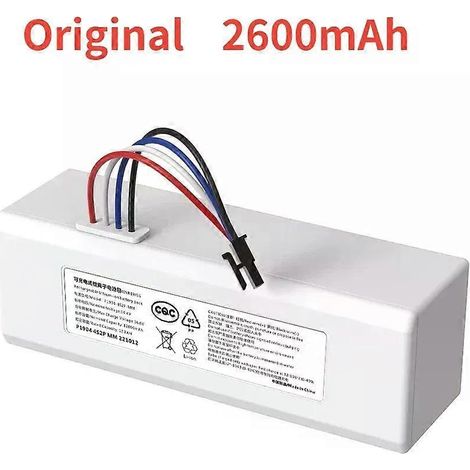 Batterie Li-ion 14,4 V 6500 mAh compatible avec le Xiaomi Mijia 1C STYTJ01ZHM, P1904-4S1P-MM (pièces détachées pour robot aspirateur laveur). (1/5)
