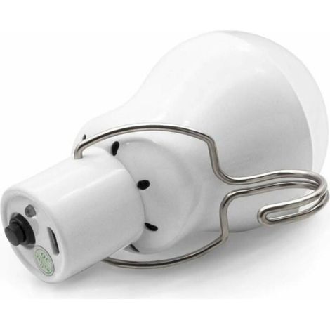 Ampoule LED solaire portable - - Lampe lanterne - Panneau solaire - Charge USB - Blanc froid - 850 mA/3,7 V (1/4)