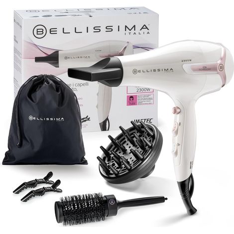 Bellissima Imetec K9 2600 Asciugacapelli Ionico 2300W con Diffusore e Spazzola (1/5)