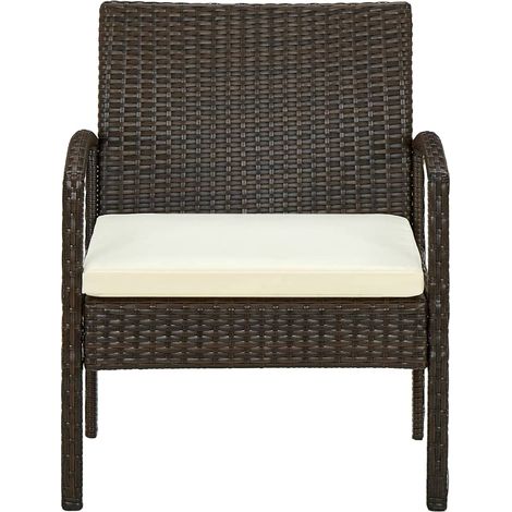 Chaise de jardin - Chaise d'extérieur avec coussin Résine tressée Marron fr1401 - Maison La Vie (1/5)