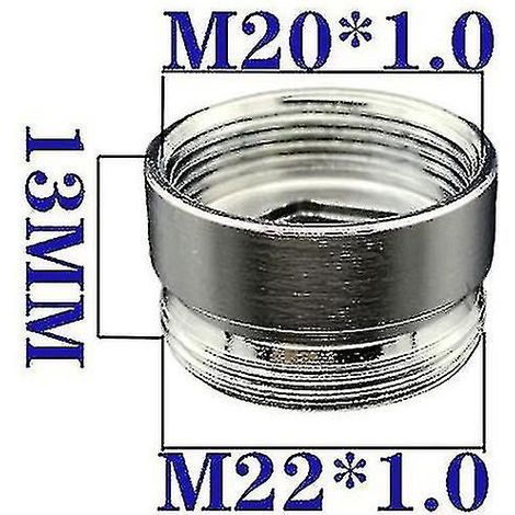 Conector roscado de acero inoxidable M22 a M20 para grifos - YUHAO (1/5)
