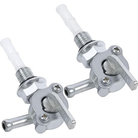 2 pièces Robinet Essence M10X1.25MM Pompe à Essence Electrique Commutateur de Carburant de Réservoir de Gaz Robinet Essence Groupe Electrogene Universel pour Véhicule Terrain VTT Moto (1/5)