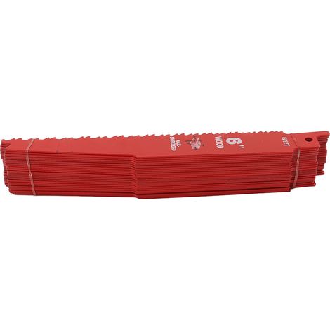 Lames de scie alternative bimétalliques 6 pouces 6/12 TPI pour clous intégrés, multifonctionnelles, haute dureté et résistantes à la chaleur, 25 pièces. (1/2)